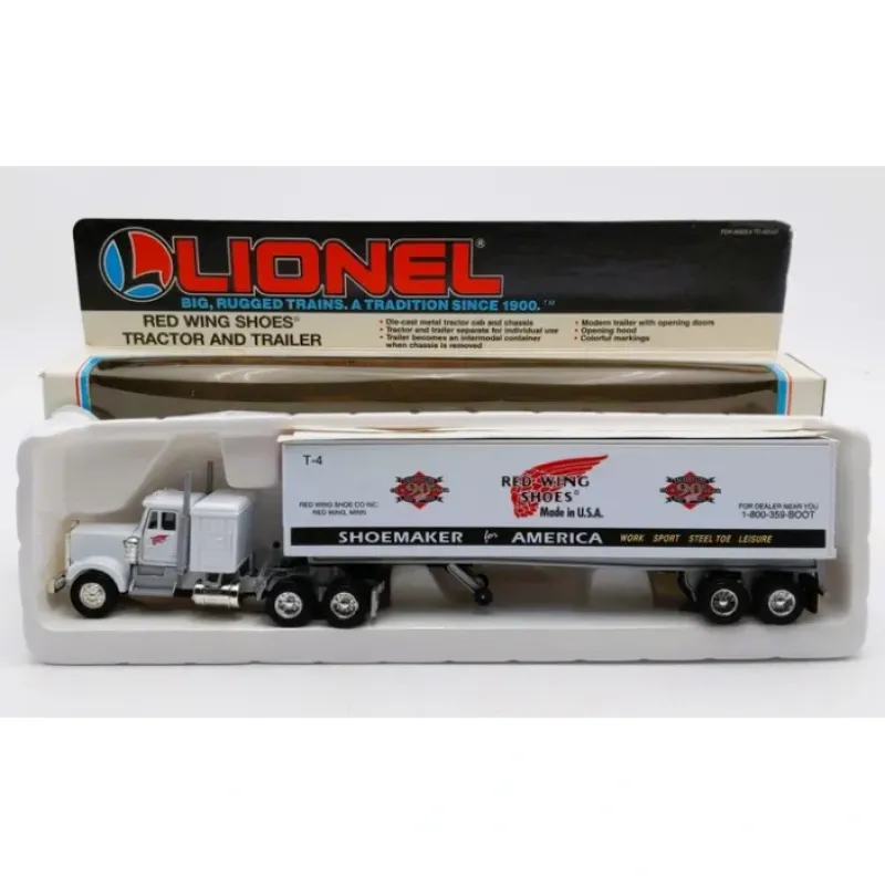 New Lionel 6-12923 O Gauge Red Wing Shoes Tractor & Trailer NIB - Your Source for Gaming Essentials Trains
