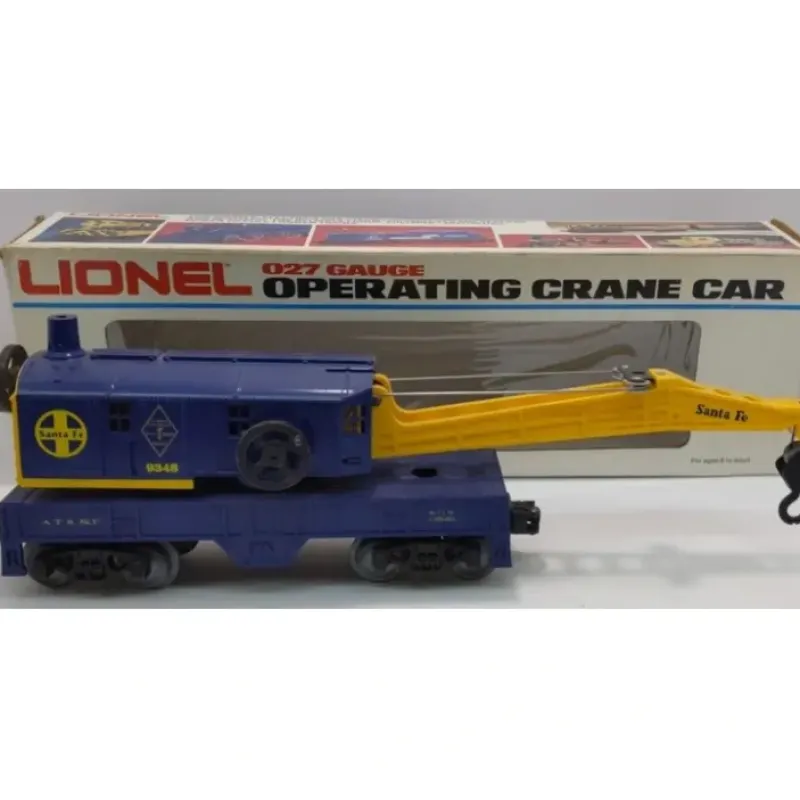Hot Lionel 6-9348 O Gauge Santa Fe Crane Car EX/Box - Your Source for Gaming Essentials Trains