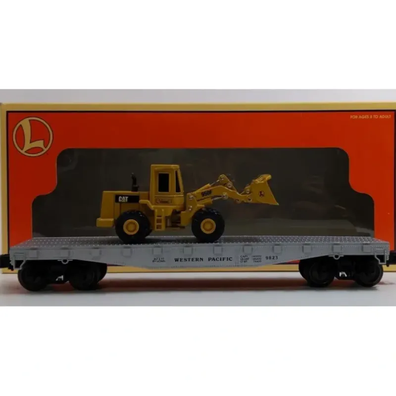 Clearance Lionel 6-17517 O Gauge Western Pacific Flatcar #9823 w/Ertl Caterpiller Loader LN/Box - Your Source for Gaming Essentials Trains