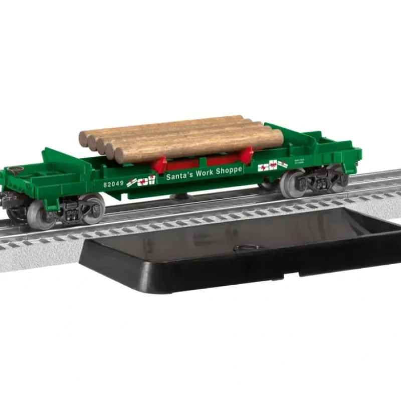 Hot Lionel 6-82049 O Santa's Work Shoppe Log Dump Car w/Unloading Bin & Load - Your Source for Gaming Essentials Trains