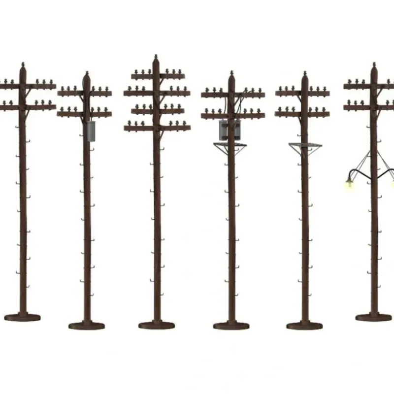 Lionel 6-37939 O Scale 7 1/4" Detailed Telephone Poles (Pack of 6) - Your Source for Gaming Essentials Trains