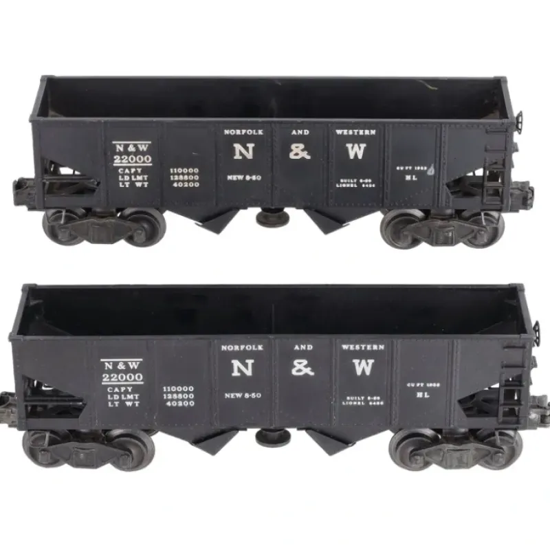 New Lionel 3456 Vintage O Norfolk & Western Operating Hopper #22000 (2) EX - Your Source for Gaming Essentials Trains