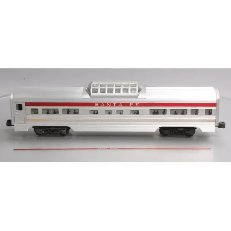 Hot Lionel 2562 Vintage O Santa Fe Regal Pass Red Stripe Aluminum Vista Dome Car VG - Your Source for Gaming Essentials Trains