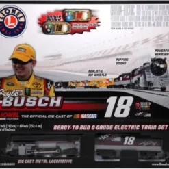 New Lionel T1828 Kyle Busch NASCAR O Gauge Steam Train Set - Your Source for Gaming Essentials Trains