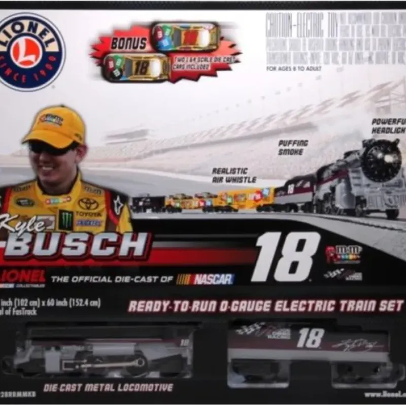 New Lionel T1828 Kyle Busch NASCAR O Gauge Steam Train Set - Your Source for Gaming Essentials Trains