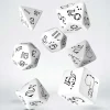 Dice>Llama 7 Piece Polyhedral RPG Dice Set - Bright White with Black Numbers - Your Source for Gaming Essentials