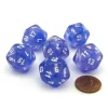 Dice>Luminary Borealis 20 Sided D20 Dice, 6 Pieces - Purple with White Numbers - Your Source for Gaming Essentials