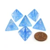 Dice>Luminary Borealis 18mm 4 Sided D4 Dice, 6 Pieces - Sky Blue with White Numbers - Your Source for Gaming Essentials