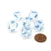 Dice>Luminary Borealis 15mm 8 Sided D8 Dice, 6 Piece - Icicle with Light Blue Numbers - Your Source for Gaming Essentials