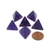 Dice>Luminary Borealis 18mm 4 Sided D4 Dice, 6 Piece - Royal Purple with Gold Numbers - Your Source for Gaming Essentials