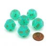 Dice>Luminary Borealis 18mm D12 Dice, 6 Pieces - Light Green with Gold Numbers - Your Source for Gaming Essentials