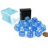 Dice>Luminary Borealis 16mm D6 Dice Block (12 Dice) - Sky Blue with White Pips - Your Source for Gaming Essentials