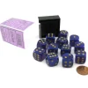 Dice>Luminary Borealis 16mm D6 Dice Block (12 Dice) - Royal Purple with Gold Pips - Your Source for Gaming Essentials
