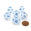 Dice>Luminary Borealis 18mm D12 Dice, 6 Pieces - Icicle with Light Blue Numbers - Your Source for Gaming Essentials