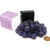 Dice>Luminary Borealis 12mm D6 Dice Block (36 Dice) - Royal Purple with Gold Pips - Your Source for Gaming Essentials