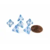 Dice>Luminary Borealis 12mm Mini 4 Sided D4 Dice, 6 Pieces - Icicle with Light Blue - Your Source for Gaming Essentials