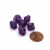 Dice>Luminary Borealis 10mm Mini Tens D10 Dice, 6 Pieces - Royal Purple with Gold - Your Source for Gaming Essentials