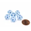Dice>Luminary Borealis 12mm Mini 12 Sided D12 Dice, 6 Pieces - Icicle with Light Blue - Your Source for Gaming Essentials