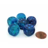 Dice>Luminary Gemini 16mm D6 Dice, 6 Pieces - Blue-Blue with Light Blue Numbers - Your Source for Gaming Essentials