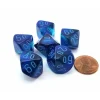 Dice>Luminary Gemini 16mm Tens D10 Dice, 6 Pieces - Blue-Blue with Light Blue - Your Source for Gaming Essentials