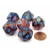 Dice>Luminary Nebula 20mm D20 Chessex Dice, 6 Pieces - Primary with Blue Numbers - Your Source for Gaming Essentials