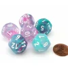 Dice>Luminary Nebula 18mm D12 Chessex Dice, 6 Pieces - Wisteria with White Numbers - Your Source for Gaming Essentials
