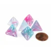 Dice>Luminary Nebula 18mm D4 Chessex Dice, 6 Pieces - Wisteria with White Numbers - Your Source for Gaming Essentials