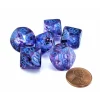 Dice>Luminary Nebula 16mm Tens D10 Percentile Dice, 6 Pieces - Nocturnal with Blue - Your Source for Gaming Essentials