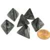 Dice>Lustrous 18mm 4 Sided D4 Chessex Dice, 6 Pieces - Black with Gold - Your Source for Gaming Essentials