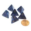 Dice>Lustrous 18mm 4 Sided D4 Chessex Dice, 6 Pieces - Purple with Gold - Your Source for Gaming Essentials