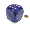 Dice>Lustrous 50mm Huge Large D6 Chessex Dice, 1 Piece - Purple with Gold Pips - Your Source for Gaming Essentials