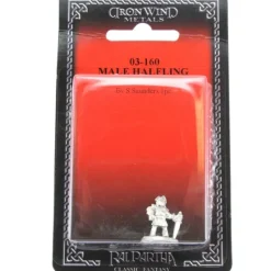 Tabletop Miniatures>Male Halfling Fighter #03-160 Classic Ral Partha Fantasy RPG Metal Figure - Your Source for Gaming Essentials