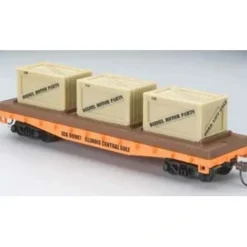 Hot Mantua 727003 HO Scale Illlinois Central Gulf 40' Flatcar w/ Crates #99987 - Your Source for Gaming Essentials Trains