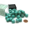 Dice>Marble 12mm D6 Chessex Dice Block (36 Dice) - Oxi-Copper with White Pips - Your Source for Gaming Essentials