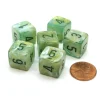 Dice>Marble 15mm 6-Sided D6 Numbered Chessex Dice, 6 Pieces - Green with Dark Green - Your Source for Gaming Essentials