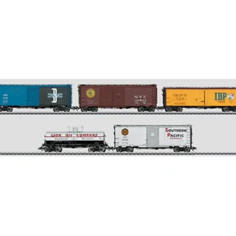 Hot Marklin 45657 HO American Freight Car Set - 3-Rail - Ready to Run - Your Source for Gaming Essentials Trains