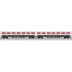 Marklin 47029 HO Exclusive Class Rens 4-Axle Low-Side Car w/Stakes 2-Pack - Your Source for Gaming Essentials Trains