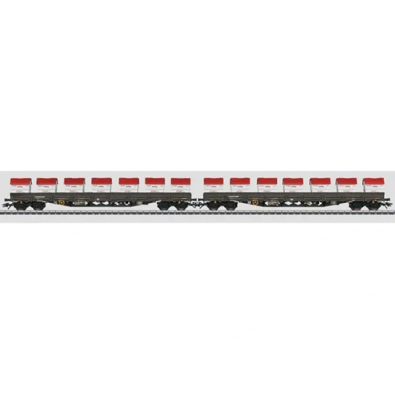 Marklin 47029 HO Exclusive Class Rens 4-Axle Low-Side Car w/Stakes 2-Pack - Your Source for Gaming Essentials Trains