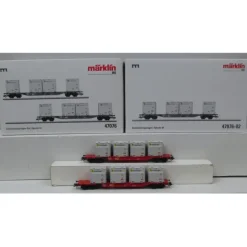 Clearance Marklin 47076 HO Exclusive Type Sgns Flatcar 2-Pack - 3-Rail - Ready to Run - Your Source for Gaming Essentials Trains