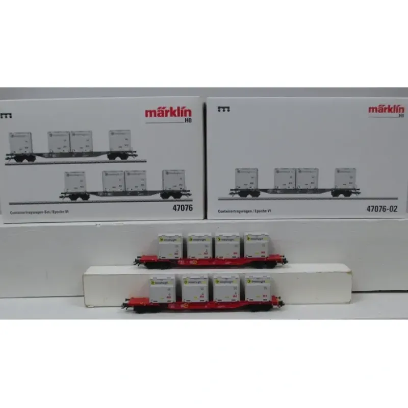 Clearance Marklin 47076 HO Exclusive Type Sgns Flatcar 2-Pack - 3-Rail - Ready to Run - Your Source for Gaming Essentials Trains