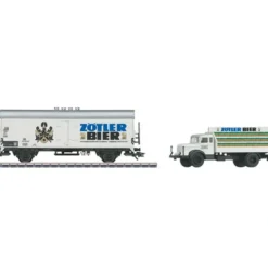 Sale Marklin 48775 HO German Ztler Beer Refrigerator Car with Delivery Truck - Your Source for Gaming Essentials Trains