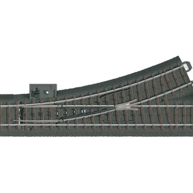 Marklin 20611 HO R2 17-1/4" Radius 24.3 Left Hand Manual Switch Turnout - Your Source for Gaming Essentials Trains