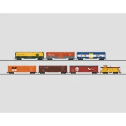 Outlet Marklin 47760 HO Tinplate 6-Boxcar, 1-Caboose Set - 3-Rail - Ready to Run - Your Source for Gaming Essentials Trains