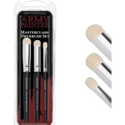 Tabletop Miniatures>Masterclass Drybrush Set - 3 Domed Tip Brushes for Model Painting - Your Source for Gaming Essentials