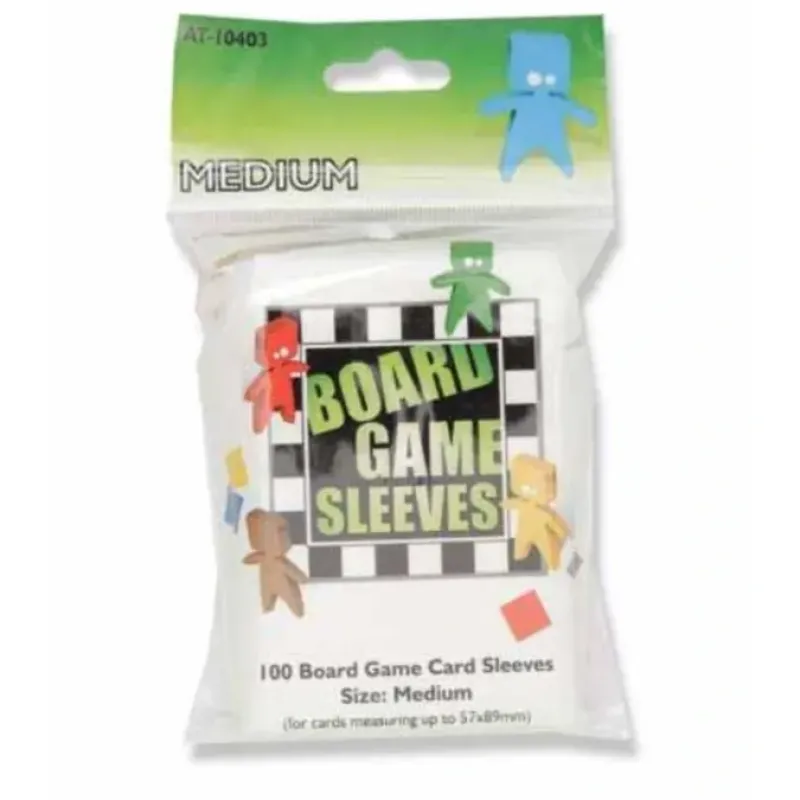 Cards-Medium Size 57x89mm Clear Board Game Sleeves (100) - Your Source for Gaming Essentials