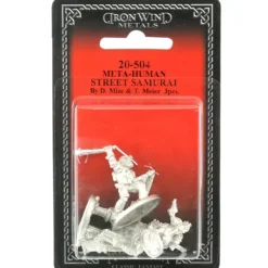 Tabletop Miniatures>Meta-Human Street Samurai (3) #20-504 Shadowrun RPG Metal Ral Partha Figure - Your Source for Gaming Essentials