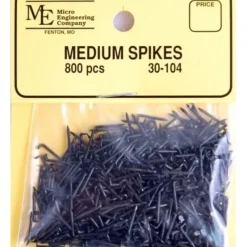New Micro Engineering 30-104 3/8" Medium Blackened Metal Spikes (Pack of 800) - Your Source for Gaming Essentials Trains