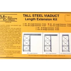 Clearance Micro Engineering 75-525 HO 60' Length Extension Tall Steel Viaduct Kit - Your Source for Gaming Essentials Trains