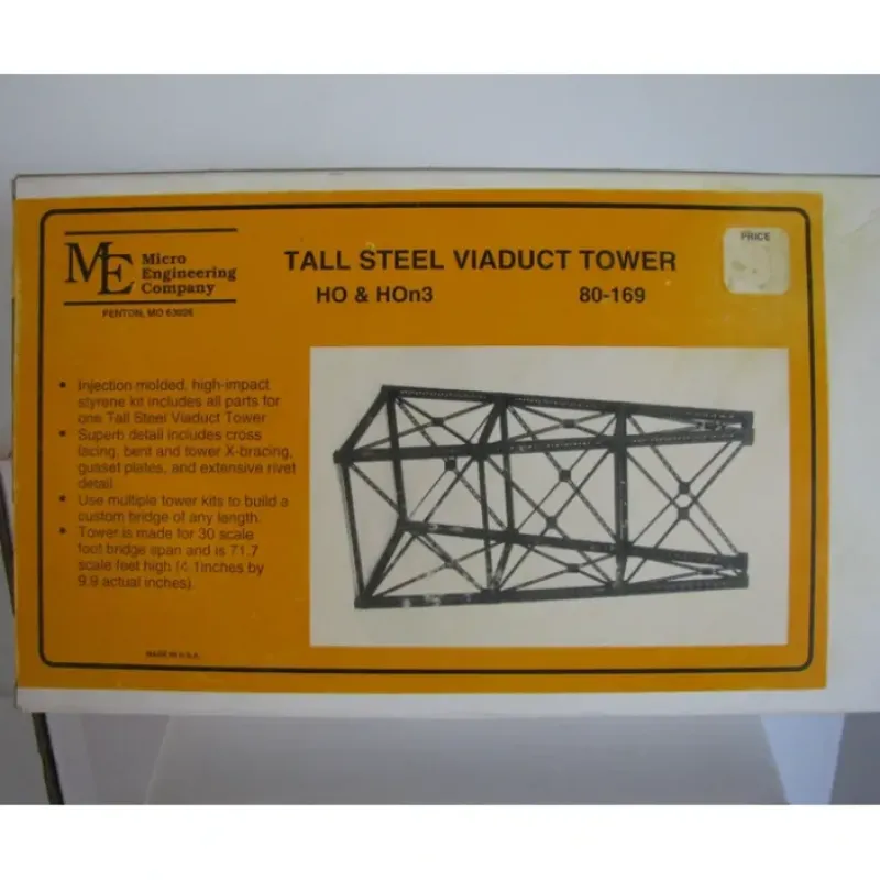 Hot Micro Engineering 80-169 HO & HOn3 Tall Steel Viaduct Tower - Your Source for Gaming Essentials Trains