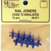 Online Micro Engineering 26-071 HO Code 70 Plastic Insulated Rail Joiners (Pack of 12) - Your Source for Gaming Essentials Trains